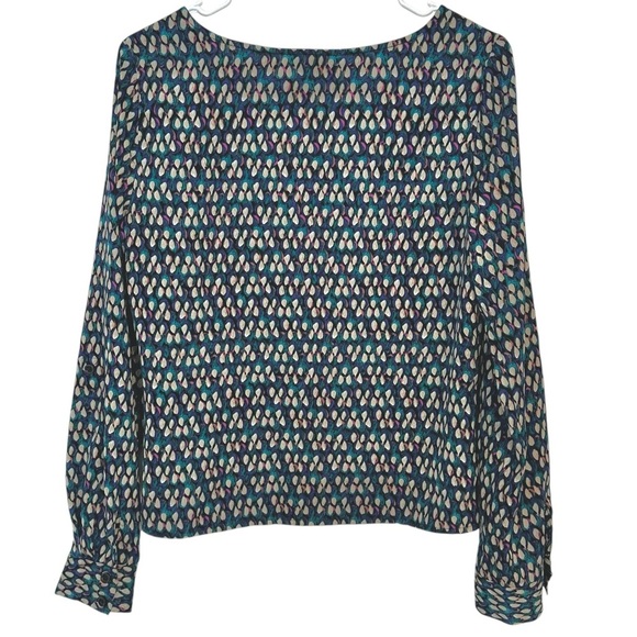 Ann Taylor Colorful Teal Blouse Top Shirt XS - Picture 9 of 10